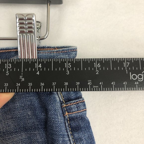 Martin + Osa Women's Size 27 Medium Wash Blue Button Fly Straight Leg Jeans - Picture 6 of 13